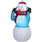 GEMMY - Bonhomme de neige gonflable de Noël animé et frissonnant - 183 cm-Le bonhomme de neige frissonne et tremble