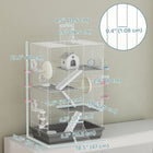 PawHut - Grande cage pour hamster et gerbille 18,5 po x 12 po x 28 po - gris-Livrée avec tous les accessoires essentiels, fournissant un kit de démarrage complet pour vous 