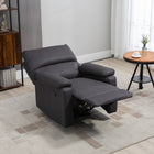 HOMCOM - Canapé inclinable manuel avec repose-pieds pour salon - gris foncé-La structure en acier robuste assure une utilisation quotidienne fiable   