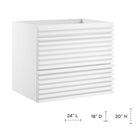 Modway - Render Support mural de 24" Armoire de toilette de salle de bain (lavabo non inclus) - Blanc-Calleton de montage compatible avec les cloisons sèches
