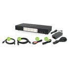 IOGEAR - Commutateur KVM DisplayPort 4K Dual View à 4 ports avec hub USB 3.0 et audio-Optimisez votre poste de travail multi-écrans haut de gamme avec une résolution vidéo supérieure