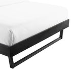 Modway - Billie Bois Cadre complet de plate-forme, Noir-Rubberwood Legs