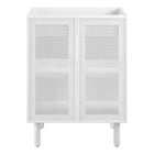 Modway - Calla 24" perforé Métal Armoire de toilette de salle de bain (lavabo non inclus) - Blanc-Bassin d’évier non inclus