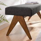 Modway - Lyra 47" Tissu tapis Banc - Gris foncé-Pieds non marqués