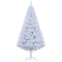 HOMCOM - Arbre de Noël artificiel de 6' avec 928 pointes de branches support métallique blanc-Feuilles réalistes pour donner un aspect plein et luxuriant à l'arbre 