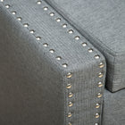HOMCOM - Banc ottoman de rangement moderne rembourré à dessus relevable - gris clair-Dimensions de l’assise : 40,5 po l x 19,75 po P x 17,25 po H 