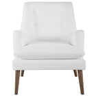 Modway - Leisure Rembourré Chaise longue - Blanc-Coussinets de pied non marqués