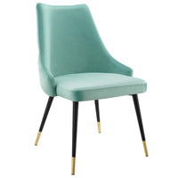 Modway - Adorn Touffe Performance Velvet Fauteuil d’appoint de salle à manger - Monnaie-Chaise à manger vintage moderne d’accent