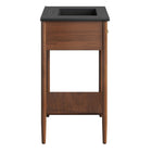 Modway - Zaire 30" Vanette de salle de bain - Noir noyer-Bassin en céramique