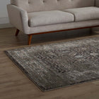 Modway - Berit Treillis floral vintage vieilli Tapis de 5 pi l x 8 pi L - Brun et beige-Dessous en caoutchouc de prise