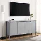 Modway - Emmeline 66" 4 portes festonnées Armoire à buffet - Gris clair-Tablette réglable