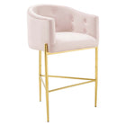 Modway - Savour Touffe Performance Velvet Tabouret de bar - Rose-Tabouret de bar à table à touffes