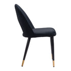 Zuo - Menlo Chaise de salle à manger - Noir - Ensemble de 2-Garantie limitée de 3 ans