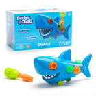 Educational Insights - Conception et forage de requin - Ensemble de 101-Jeu imaginatif : Utilisez les outils pour construire le requin, puis soyez créatif avec le jeu imaginatif ! Les roulettes sur le ventre du requin encouragent le jeu de simulation, à l'intérieur ou à l'extérieur