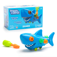 Educational Insights - Conception et forage de requin - Ensemble de 101-Jeu imaginatif : Utilisez les outils pour construire le requin, puis soyez créatif avec le jeu imaginatif ! Les roulettes sur le ventre du requin encouragent le jeu de simulation, à l'intérieur ou à l'extérieur