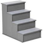 PawHut - Escalier pour animaux de compagnie pour lit haut - 15,7 po L x 23,2 po l x 21,3 po H - gris-Parfait pour les animaux âgés et les animaux ayant des problèmes de mobilité 