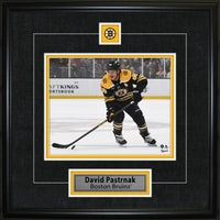 David Pastrnak Pin & Plate Boston Bruins - Impression encadree - 18" x 18"-Qualité supérieure - virtual frames