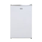 BLACK+DECKER - 4,3 pi³ Mini-frigo autonome avec congélateur, blanc-Compact et élégant : le design élégant et moderne - disponible en noir, en vinyle aspect inox et en blanc - est parfait pour les dortoirs universitaires, les bureaux, les garages, les bars à domicile, les petits appartements et les véhicules récréatifs