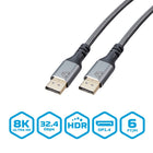 BlueDiamond - Câble Pro DisplayPort UHD 8K - 6 pieds paquet de 2, Gris-Bande passante de 32.4 Gbps: DisplayPort 1.4 offre une bande passante complète de 32,4 Gbps permettant une résolution 8K à 60 Hz et 4K à 144 Hz