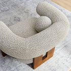 Modway - Jace Boucle Chaise d’accent - River Rock-Comprend un coussin d’accent rond
