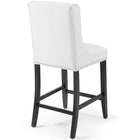 Modway - Baron Imitation cuir Tabouret de comptoir - Blanc - Ensemble de 2-Capsules de pied non marquées