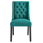 Modway - Baronet Bouton touffé Tissu Chaise à manger - Sarcelle-Assemblée requise