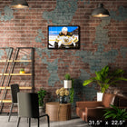 Patrice Bergeron Boston Bruins Face-Off sur toile - Toile encadree - 31" x 22"-Sous licence officielle de la LNH et de l'AJLNH