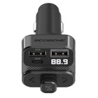 Scosche -  chargeur pour l’auto et transmetteur FM Bluetooth SBTFM5-SP avec ports USB-C et deux USB-A pour des appels mains-libres -Faites des appels mains libres Bluetooth clairs et nets, et accedez a votre assistant vocal-meme sur des routes bruyantes
