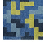 Modway - Andela Mosaïque de blocs imbriqués Tapis de comédie 8 pi l x 10 pi L - Bleu multicolore et vert olive pâle-Microfibre 100% polyester