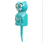 Kit-Cat Klock - Horloge murale vintage coccinelle avec perles - Bleue-Mouvement à quartz fonctionnant sur piles offrant un chronométrage fiable et précis pour une utilisation quotidienne