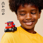LEGO - City Brick Rides Véhicules – Le camion de pompiers-Mini ensemble de construction avec un camion de pompiers et une figurine de conducteur