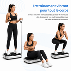 MotionGrey - Plateforme vibrante  avec bandes de résistance et télécommande - capacité de 265 lb - Noir-Bandes de résistance ajoutant des options d’exercices pour le haut du corps sur la plateforme