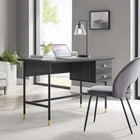 Modway - Nexus Bureau - Charbon noir-Cadre tubulaire métallique