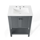 Modway - Steam 24" Vanette de salle de bain - Gris blanc-9