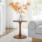Modway - Lina Bois rond Table d’appoint - Noyer-Table d’appoint ronde