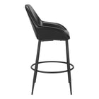 Zuo - Vila Tabouret de bar - Noir - Ensemble de 2-Assemblage requis