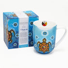 Oscardo - Tasse porcelaine « Medicine Turtle » de James Jacko - 485 ml-Tasse en porcelaine à forme large - Contient 485 ml / 16 oz, idéale pour le café, le thé et les boissons chaudes