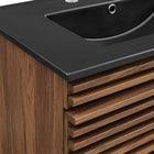 Modway - Render Fixation murale de 30" Vanette de salle de bain - Noir noyer-9