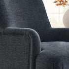 Modway - Ellington Tissu tapis Fauteuil d’accent - Bleu ardoise-Moulures en tuyauterie française