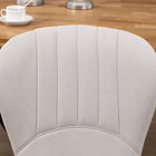 HOMCOM - Chaises de salle à manger avec dossier rembourré - blanc crème - lot de 2-Les pieds en acier offrent soutien et stabilité