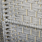 HOMCOM - Séparateur de pièce autoportant 4 panneaux tressé à la main pour bureau à domicile ou chambre - gris mélangé-Cadre en bois de pin massif offrant un soutien solide  
