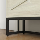 HOMCOM - Armoire à chaussures étroite avec 2 portes rabattables et tiroir supérieur - blanc vieilli-Base en acier revêtue de poudre avec patins de pieds réglables pour un soutien solide 