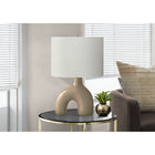 Monarch Specialties - Luminaire - 25 po H Lampe De Table - Céramique Brune - Abat-Jour Ivoire / Crème - Contemporain - Moderne-Interrupteur rotatif pratique qui fonctionne avec une ampoule de 100 W (non incluse) pour éclairer instantanément un salon, un bureau ou une chambre à coucher