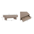 Manhattan Comfort - Table basse moderne Ella 120 cm - Moka-Des bords lisses et arrondis ajoutent une touche moderne et améliorent la sécurité