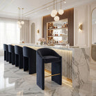 Zuo - Emas Tabouret de bar - Gris minuit-Aucun assemblage requis