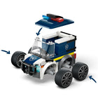 LEGO - City Brick Rides Véhicules – Le camion de police-Camion miniature avec barreaux de prison et gyrophares pour un jeu policier amusant