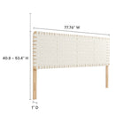 Modway - Sparta Tissage Cuir végane Tête de lit King, Beige naturel-7