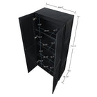 Manhattan Comfort - Hopkins armoire de rangement moderne à 4 étagères 29,61 po - Noir-Comprend 4 larges étagères avec fonctionnalités réglables