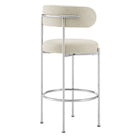Modway - Albie Tissu Tabourets de bar Ensemble de 2 - Argent beige-9