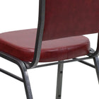Flash Furniture – Chaise banquet empil Hercules, dos couronne, vinyle bourgogne, siège de 2,5 po, structure argentée, 4/paquet-Dossier et siège rembourrés